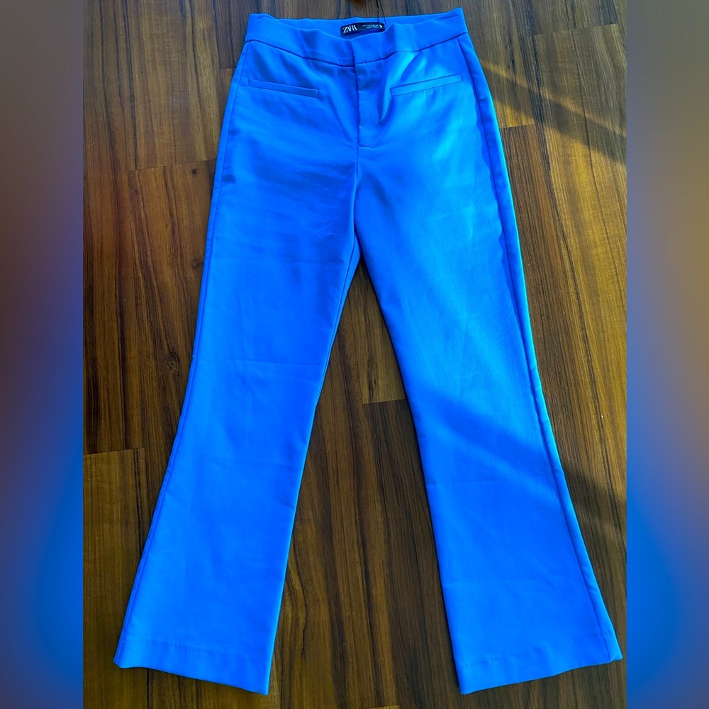 Blue Zara flare pants